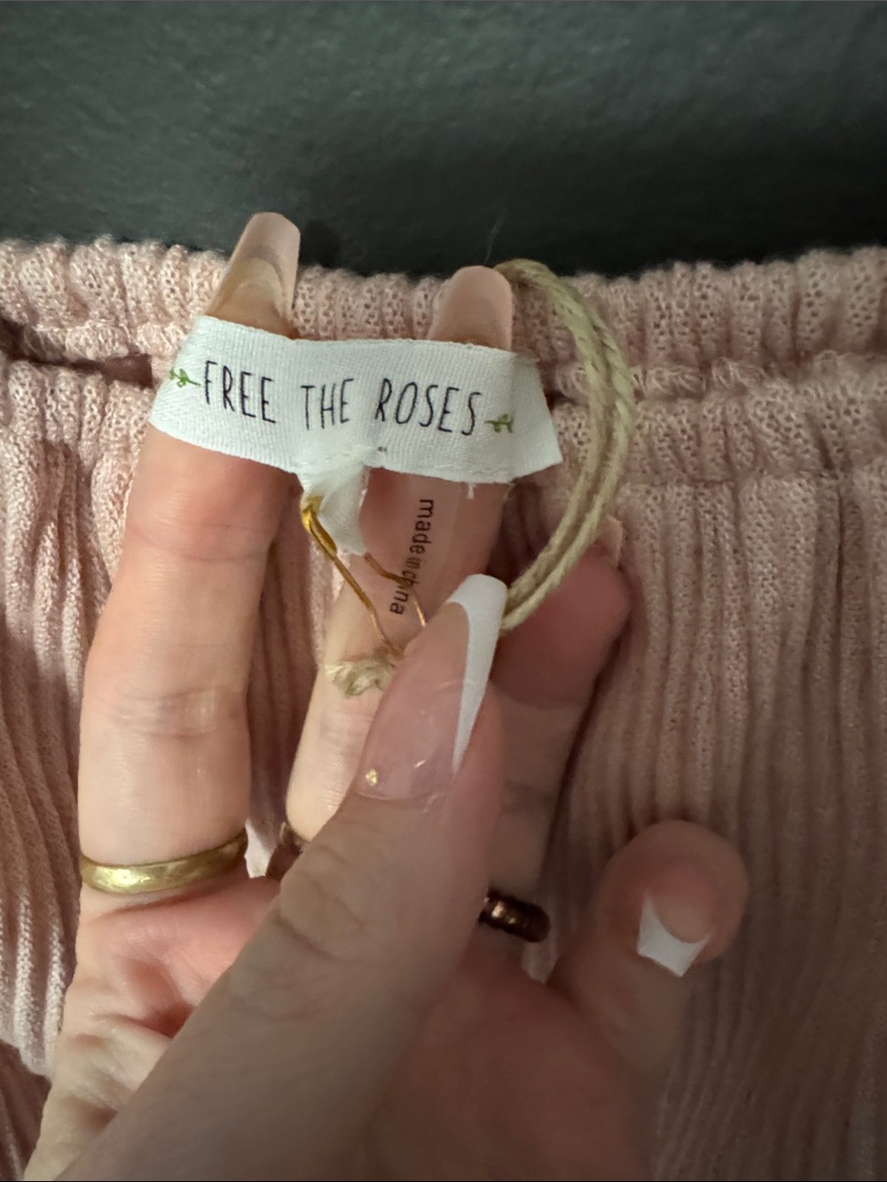 Free the Roses Blush Pink Ribbed Romper - Picture 2 of 3